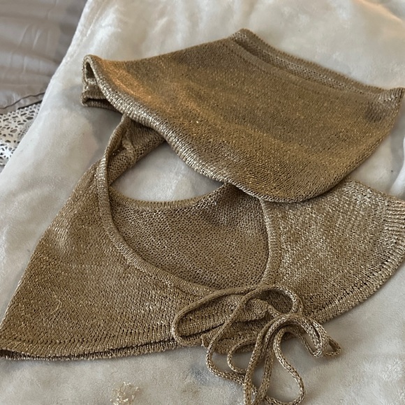 Gold Knit Skirt - Picture 4 of 10